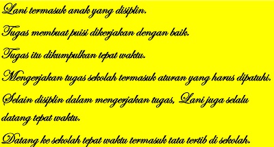 Detail Contoh Tulisan Tegak Bersambung Yang Bagus Nomer 47