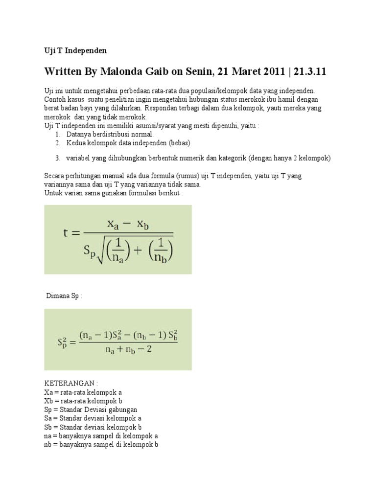 Detail Contoh Uji T Nomer 28