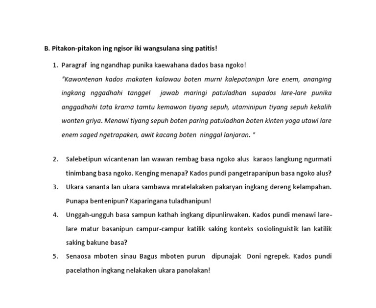 Detail Contoh Ukara Sambawa Nomer 6