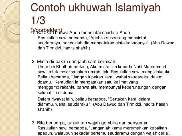 Detail Contoh Ukhuwah Islamiyah Nomer 8