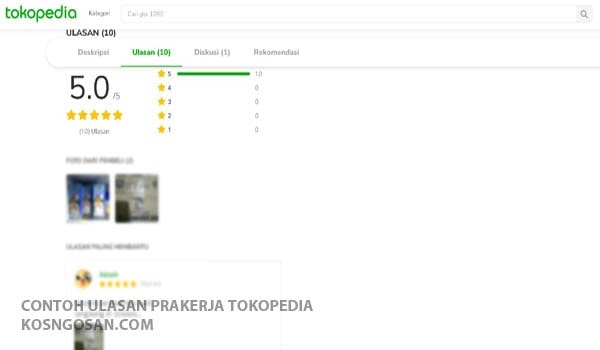 Detail Contoh Ulasan Tokopedia Nomer 27