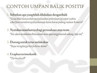 Detail Contoh Umpan Balik Positif Nomer 9