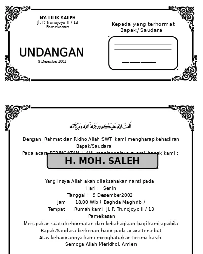 Detail Contoh Undangan 40 Hari Bayi Nomer 33