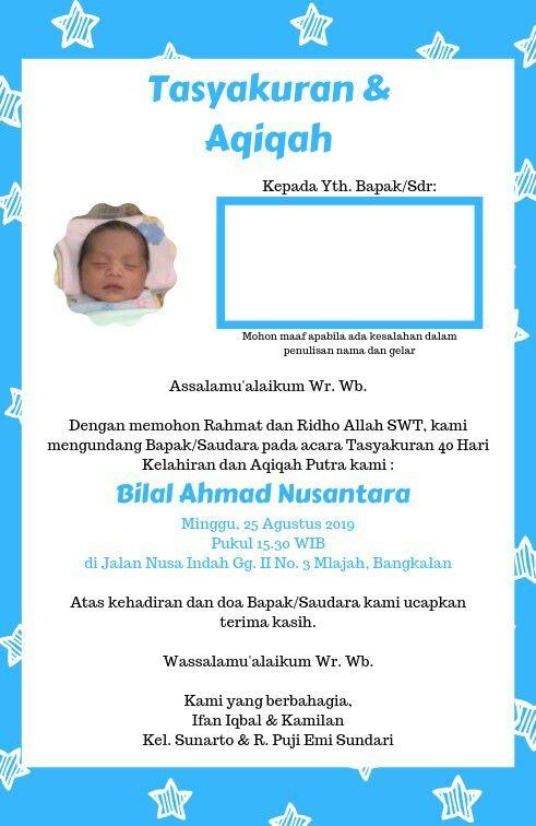 Detail Contoh Undangan 40 Hari Bayi Nomer 44