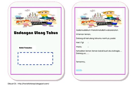 Detail Contoh Undangan Anak Ulang Tahun Nomer 12