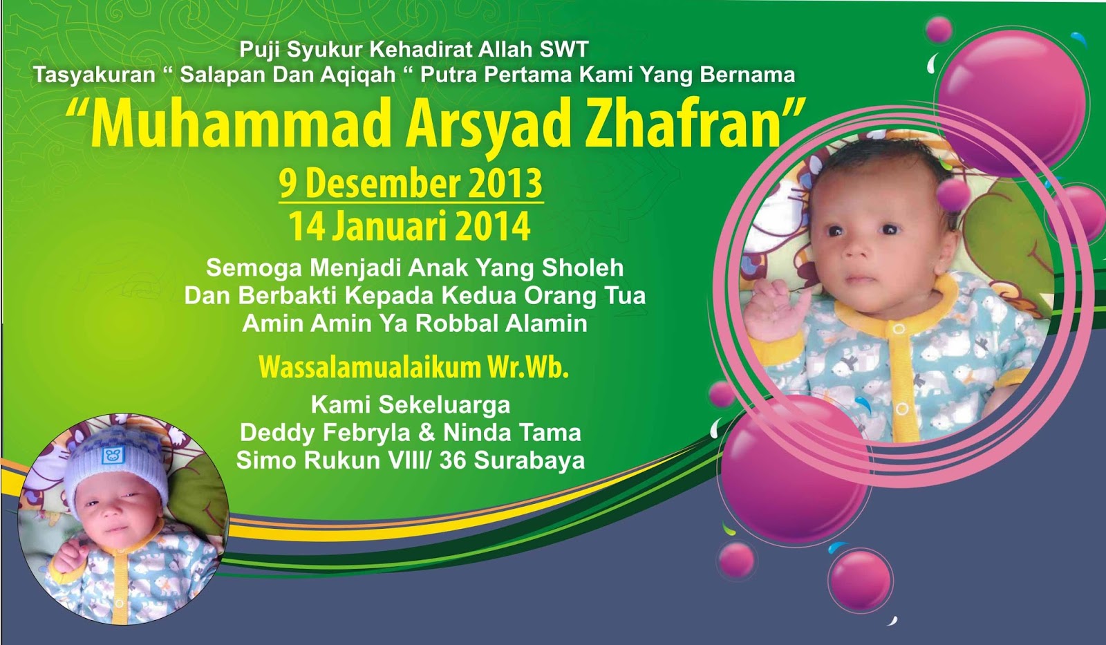 Detail Contoh Undangan Aqiqah Coreldraw Nomer 27