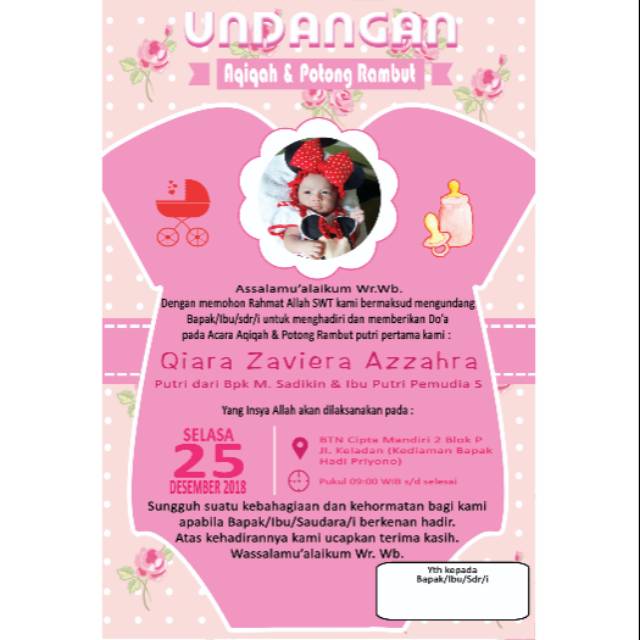 Detail Contoh Undangan Aqiqah Digital Nomer 17