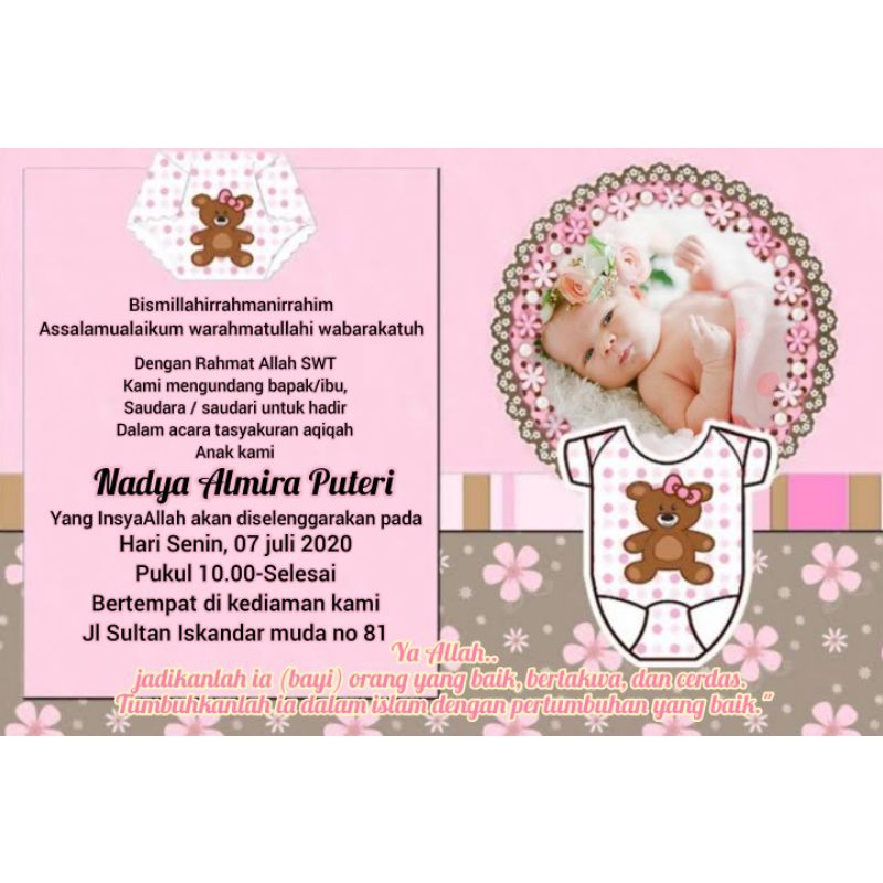 Detail Contoh Undangan Aqiqah Digital Nomer 35