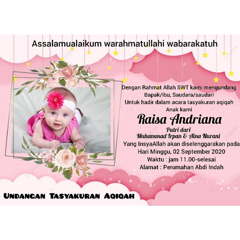 Detail Contoh Undangan Aqiqah Digital Nomer 39