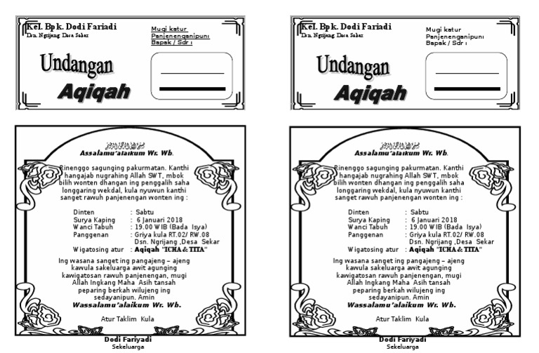 Detail Contoh Undangan Atur Atur Nomer 18