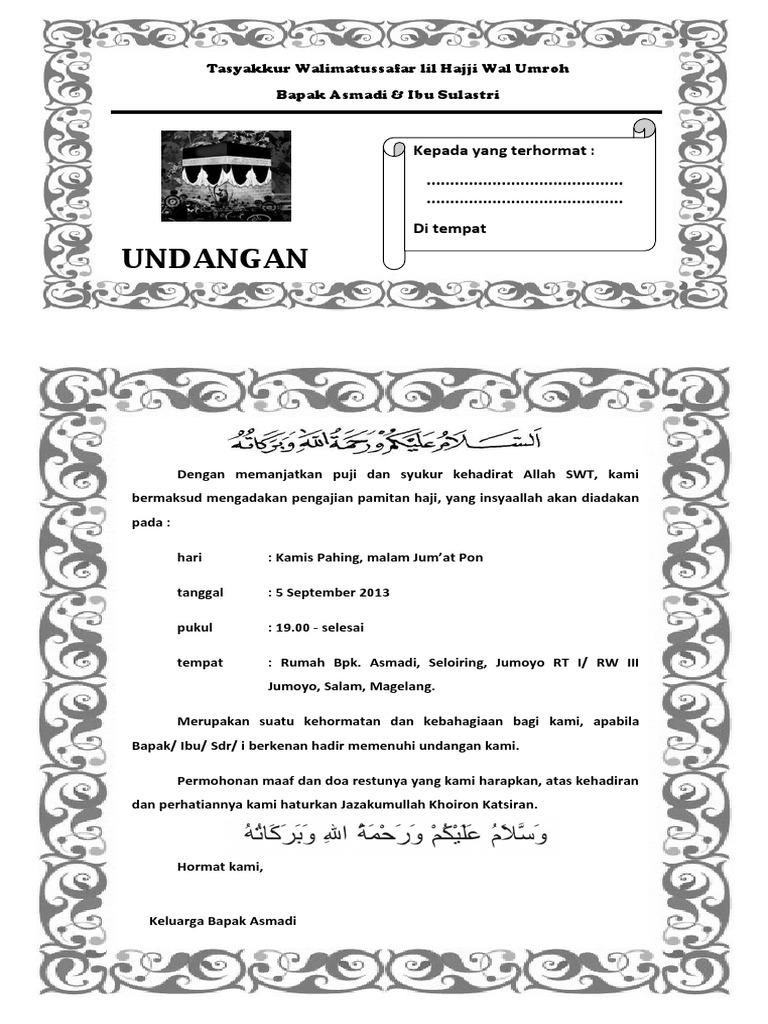 Detail Contoh Undangan Haji Doc Nomer 45