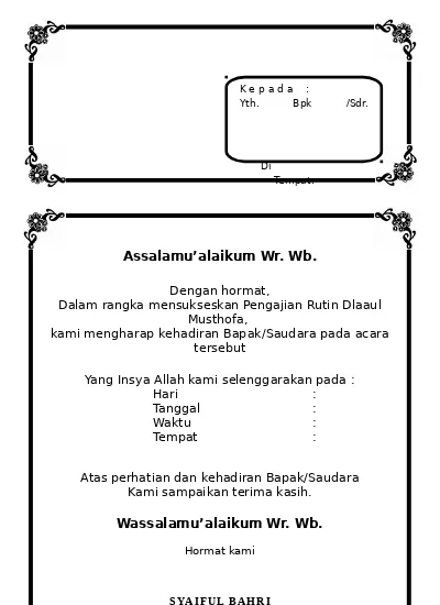 Detail Contoh Undangan Halal Bihalal Idul Fitri Nomer 35