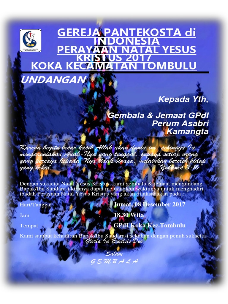 Detail Contoh Undangan Ibadah Natal Koleksi Nomer 17