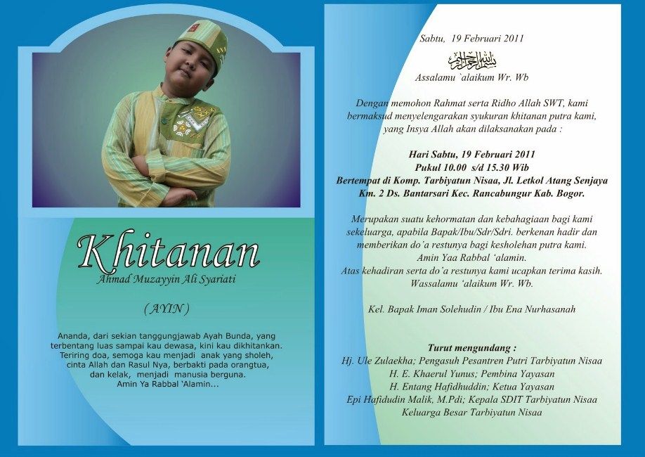 Detail Contoh Undangan Khitanan Koleksi Nomer 28