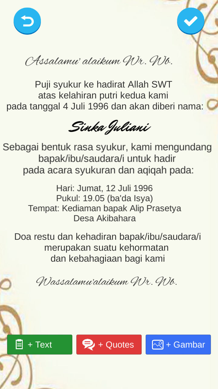Contoh Undangan Khitanan Lewat Medsos - 57+ Koleksi Gambar