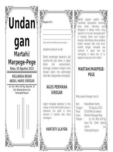 Detail Contoh Undangan Marpege Pege Nomer 9