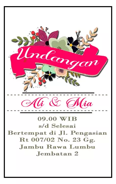 Detail Contoh Undangan Mini Nomer 28