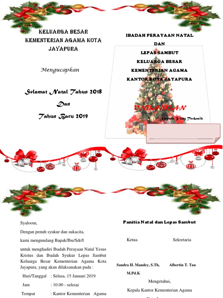 Detail Contoh Undangan Natal Nomer 26