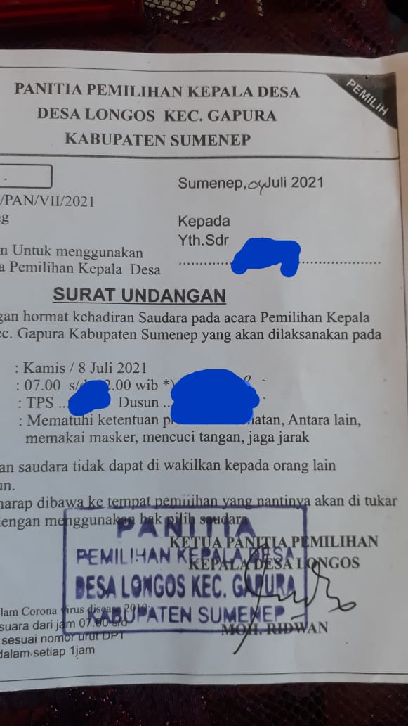 Detail Contoh Undangan Pencoblosan Pilkades Nomer 22