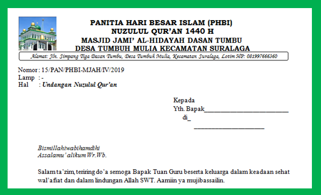 Detail Contoh Undangan Pengajian Nuzulul Qur An Nomer 38