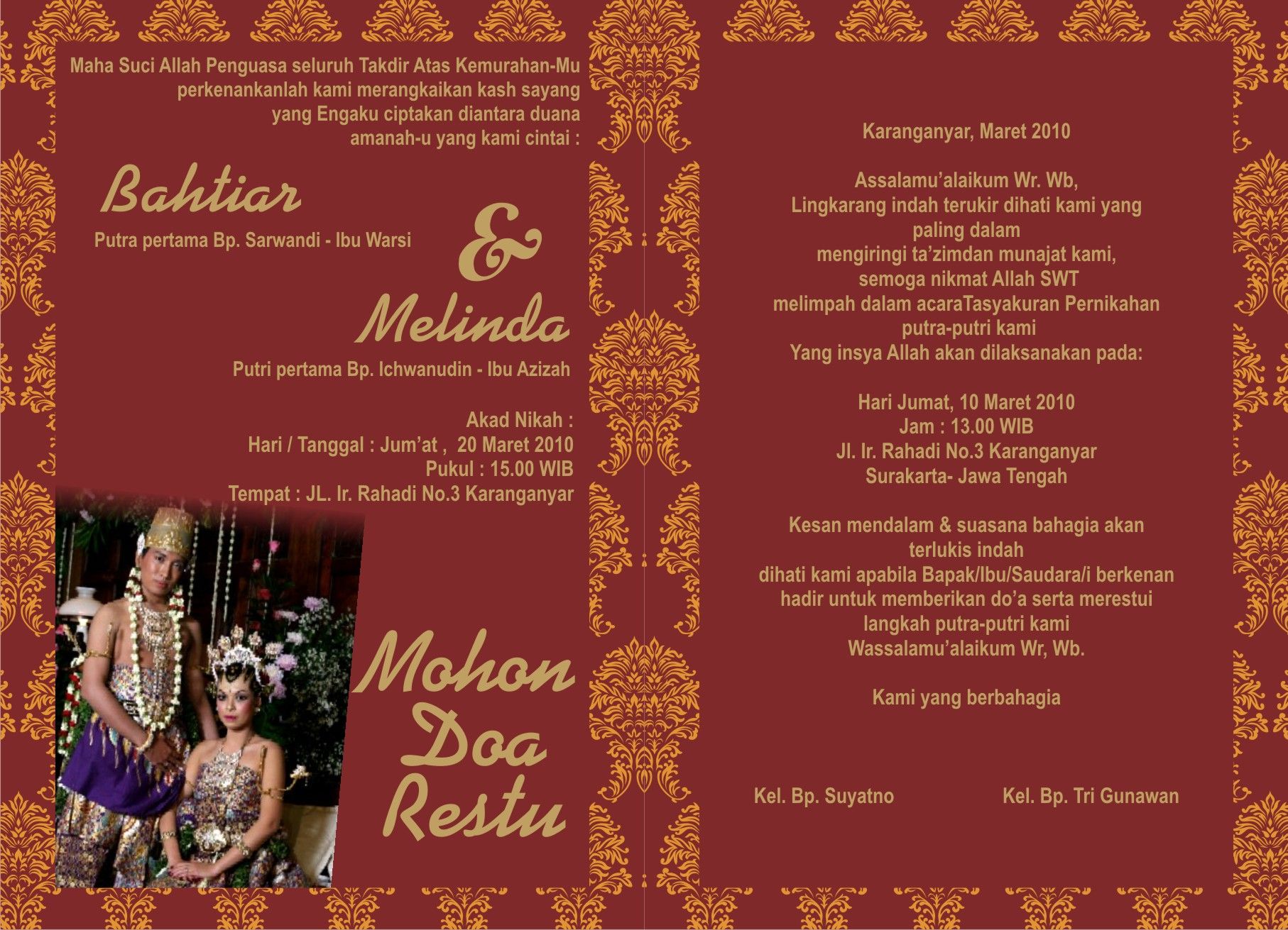 Detail Contoh Undangan Pengantin Nomer 41