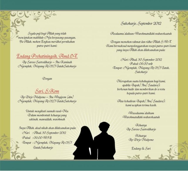 Detail Contoh Undangan Pernikahan Akad Dan Resepsi Nomer 26