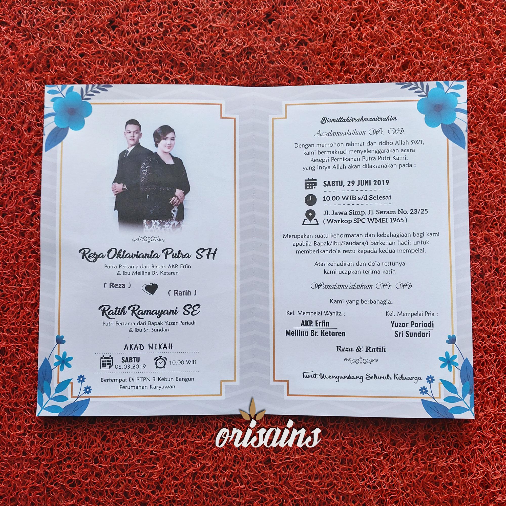 Detail Contoh Undangan Pernikahan Dengan Foto Prewedding Nomer 5