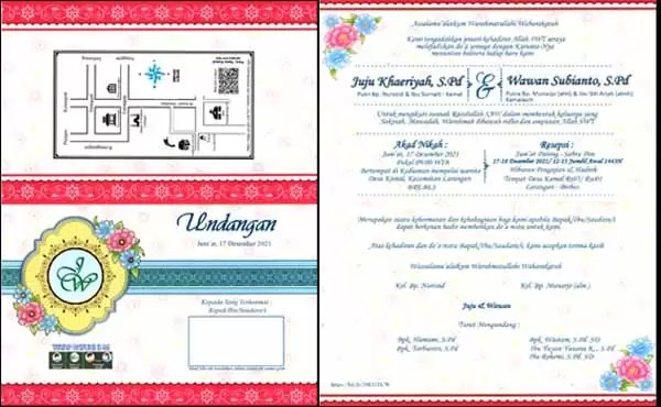 Detail Contoh Undangan Pernikahan Depan Belakang Nomer 37