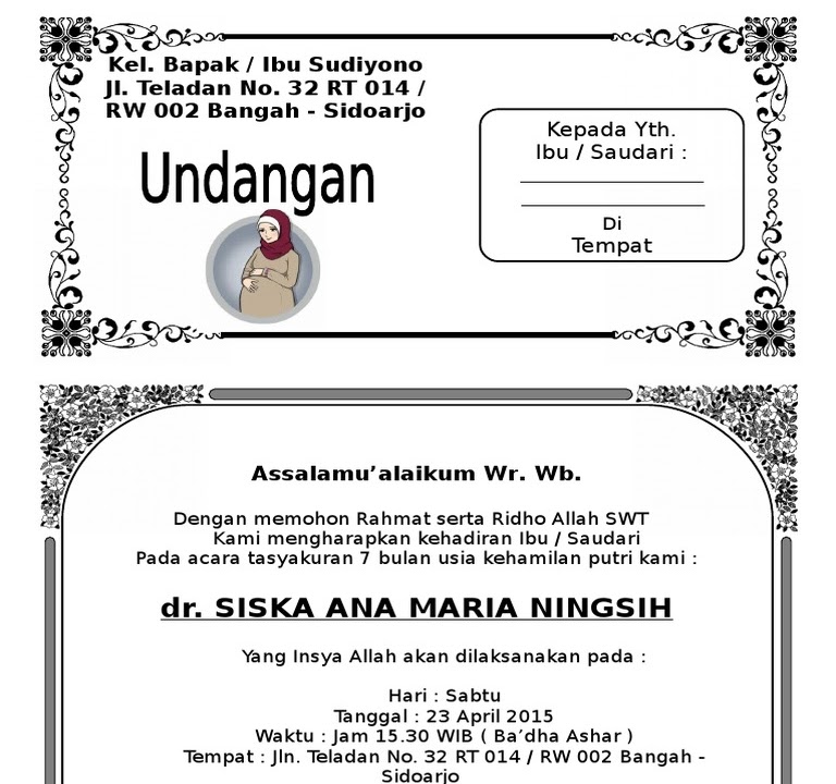 Detail Contoh Undangan Pitonan Nomer 19