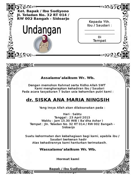 Detail Contoh Undangan Pitonan Nomer 35
