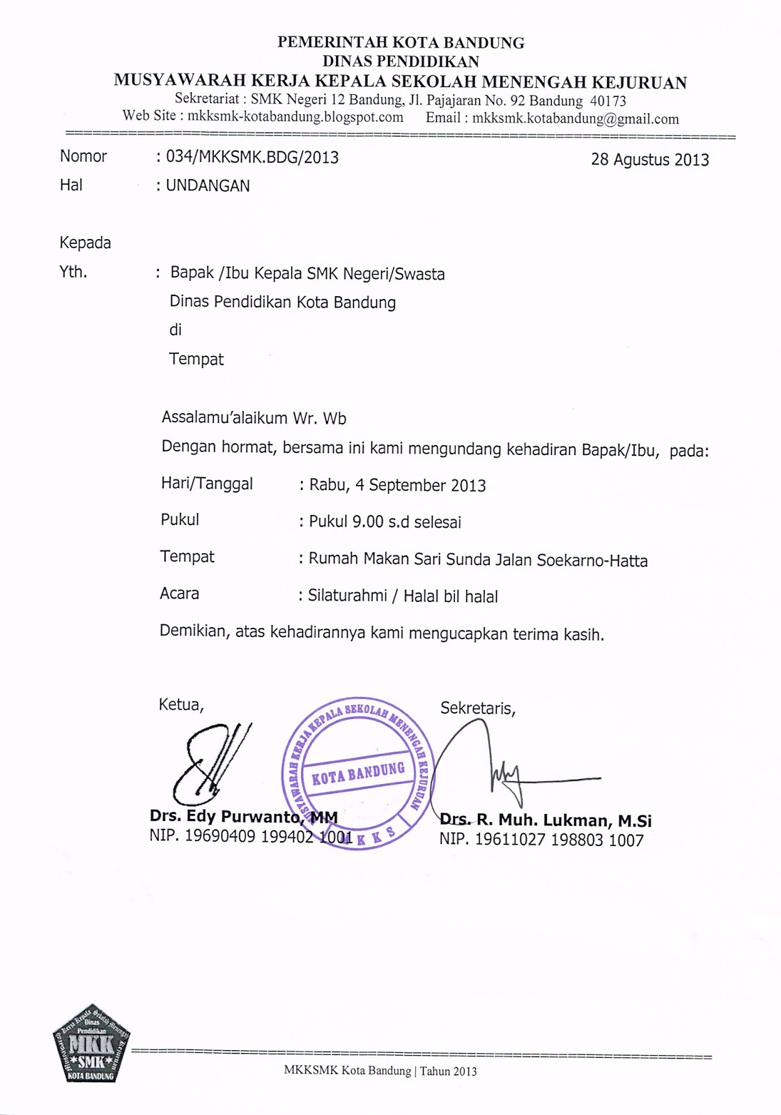 Detail Contoh Undangan Resmi Halal Bihalal Koleksi Nomer 40