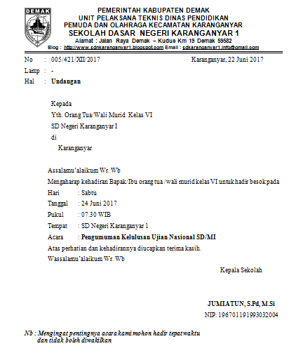 Detail Contoh Undangan Resmi Sekolah Nomer 26