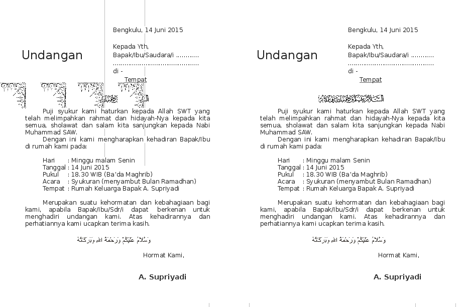 Detail Contoh Undangan Sedekah Ruwah Nomer 32