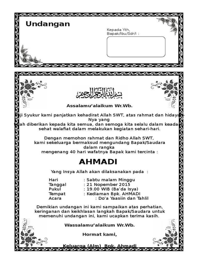 Detail Contoh Undangan Sedekah Ruwah Nomer 10