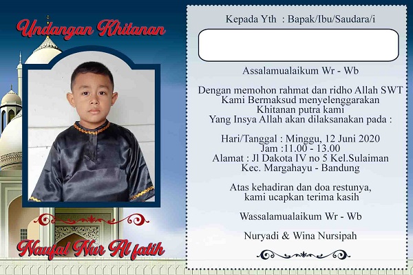 Detail Contoh Undangan Sunatan Anak Koleksi Nomer 41