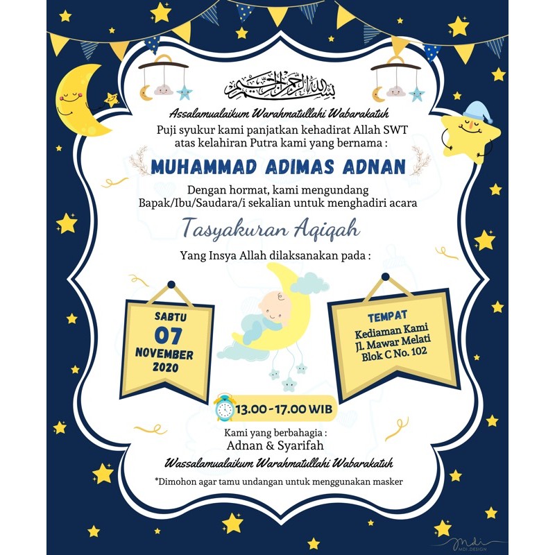 Detail Contoh Undangan Syukuran Aqiqah Koleksi Nomer 53