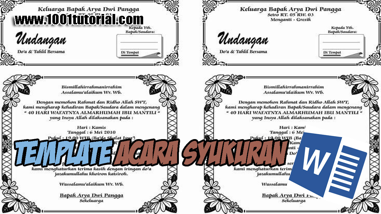 Detail Contoh Undangan Syukuran Kelahiran Anak Word Nomer 52