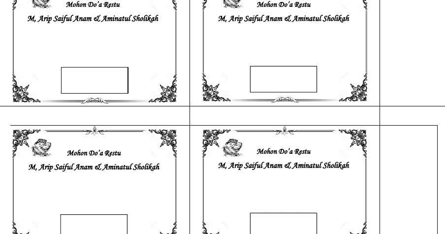 Detail Contoh Undangan Tahlil 1 Folio Dibagi 2 Nomer 13