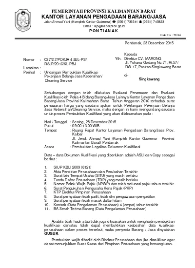 Detail Contoh Undangan Tender Nomer 30