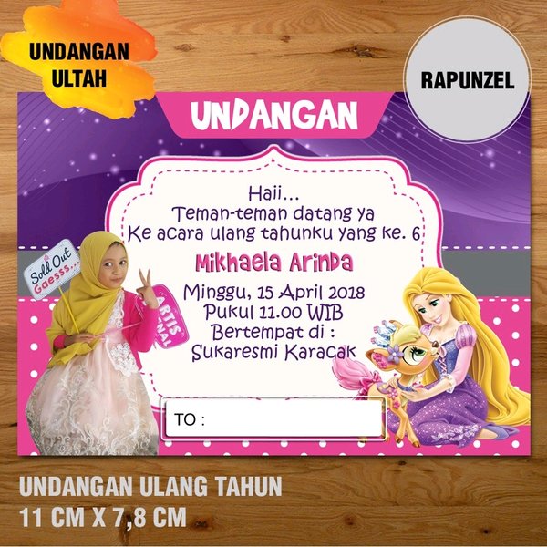Detail Contoh Undangan Ulang Tahun Anak Anak Nomer 2