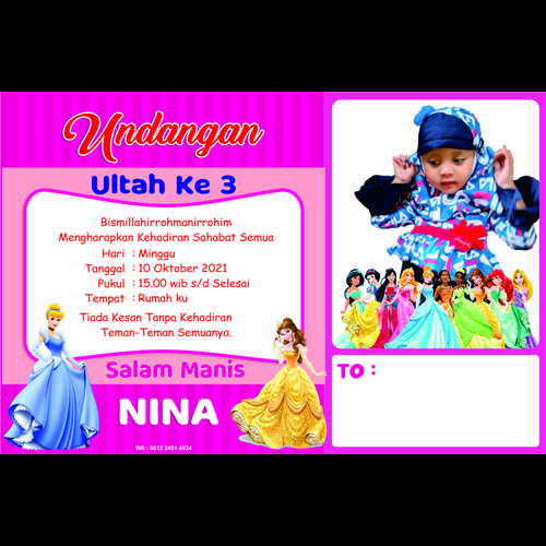 Detail Contoh Undangan Ulang Tahun Anak Anak Nomer 14