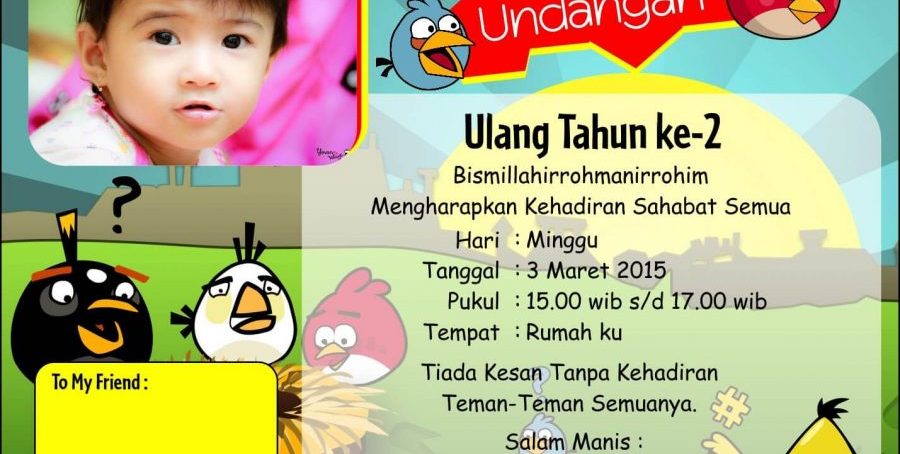 Detail Contoh Undangan Ulang Tahun Anak Anak Nomer 16