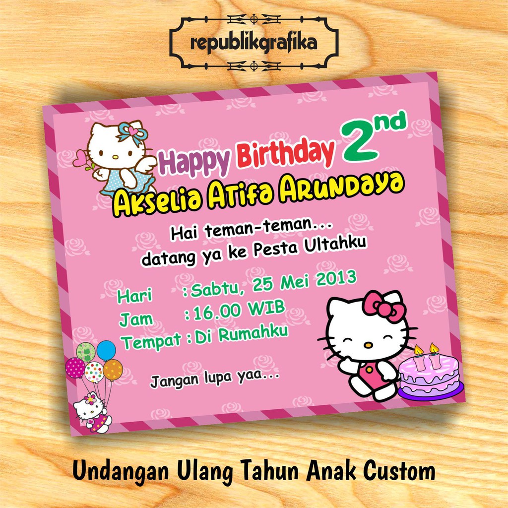 Detail Contoh Undangan Ulang Tahun Anak Anak Nomer 26