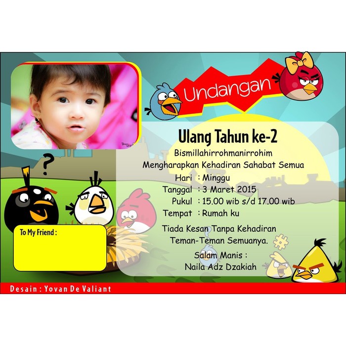 Detail Contoh Undangan Ulang Tahun Anak Anak Nomer 6