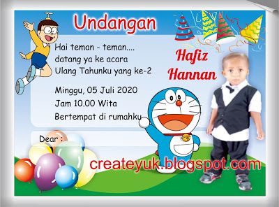 Detail Contoh Undangan Ulang Tahun Anak Yang Bisa Di Edit Nomer 13