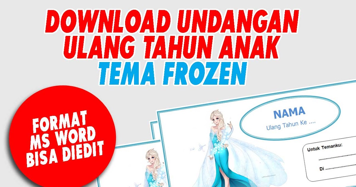 Detail Contoh Undangan Ulang Tahun Anak Yang Bisa Di Edit Nomer 17