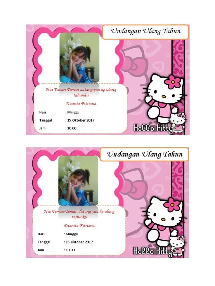 Detail Contoh Undangan Ulang Tahun Anak Yang Bisa Di Edit Nomer 7