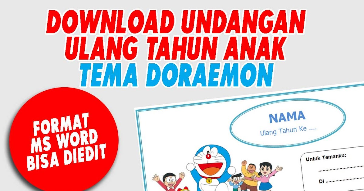 Detail Contoh Undangan Ulang Tahun Doraemon Nomer 16