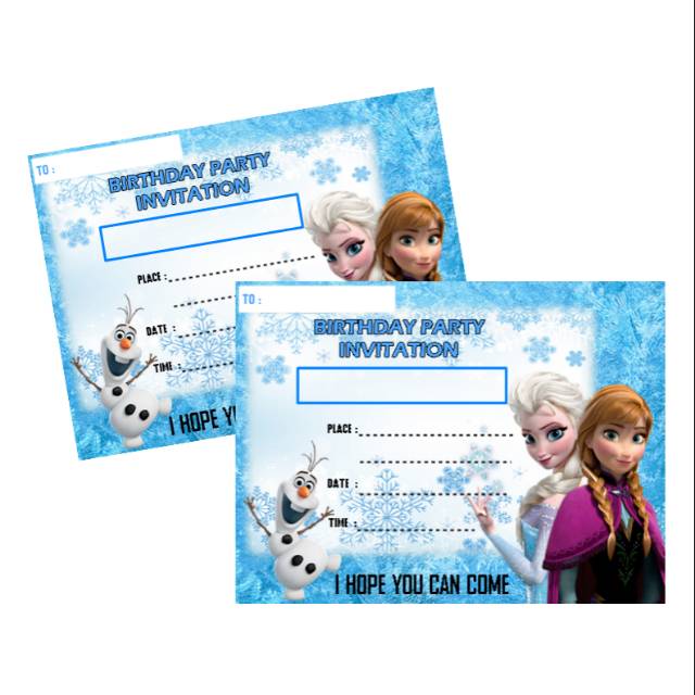 Detail Contoh Undangan Ulang Tahun Frozen Koleksi Nomer 16