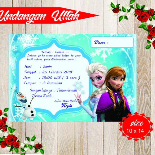 Detail Contoh Undangan Ulang Tahun Frozen Koleksi Nomer 7